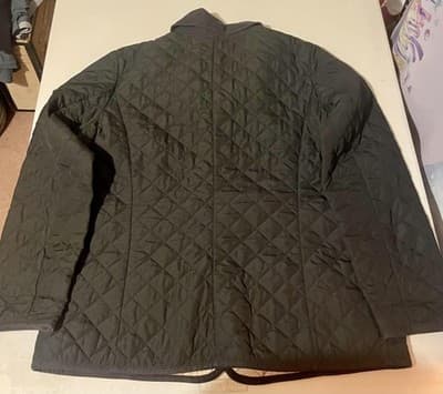 Old Navy Jacket women XL black Quilted Snap Front Corduroy Collar Lined Insulate - Thumbnail 5