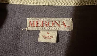 Merona Military Jacket Mens Large Blue Cotton Canvas Button Front Field Casual - Thumbnail 3