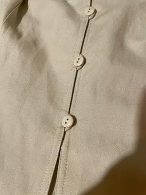 Adrianna Papell Jacket Womens 16W Beige Linen Blend Button Front Lace Up Waist - Thumbnail 2