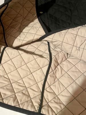 Old Navy Jacket women XL black Quilted Snap Front Corduroy Collar Lined Insulate - Thumbnail 7