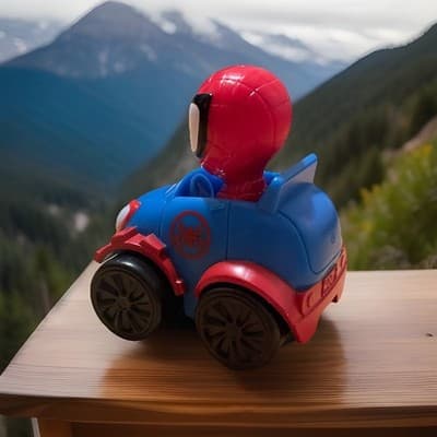 Spidey and His Amazing Friends Mini Vehicle Marvel 2020 Hydro Armor Spidey - Thumbnail 3