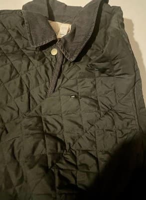 Old Navy Jacket women XL black Quilted Snap Front Corduroy Collar Lined Insulate - Thumbnail 2