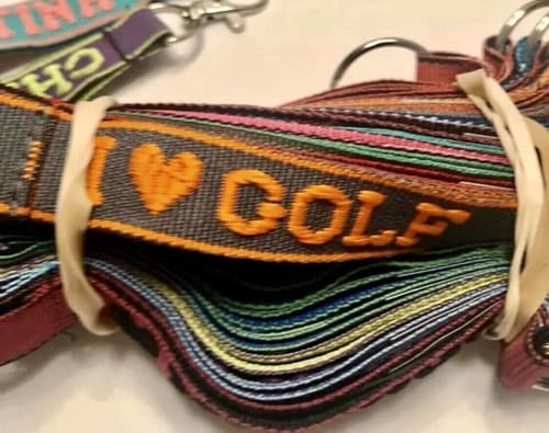 ❤️ BASKETBALL Personalized Embroidered Strap Key Ring Keychain Attachment Clasp - Thumbnail 6