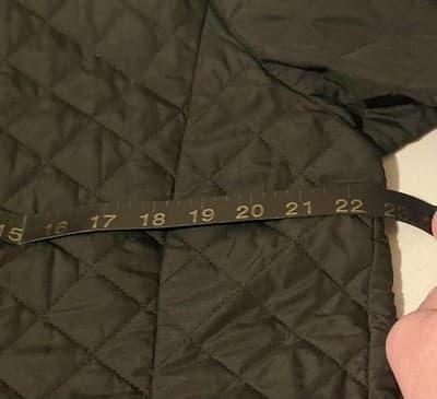 Old Navy Jacket women XL black Quilted Snap Front Corduroy Collar Lined Insulate - Thumbnail 8
