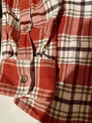 Croft & Barrow Shirt Mens XL Red Plaid Flannel Long Sleeve Button Up Casual - Thumbnail 6