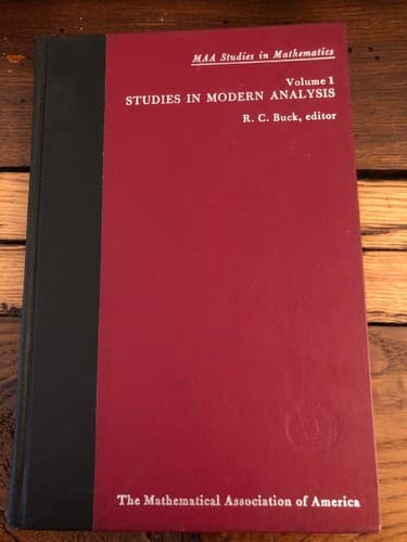 Studies in Modern Analysis Vol. 1 Mama Studies In Mathematics R C Buck - Image 1