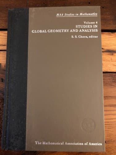 Studies in Global Geometry and Analysis Volume 4 MAA Studies in Mathematics - Image 1
