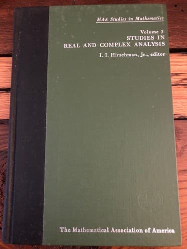Studies in Mathematics Volume 3: Studies in Real and Complex Analysis - Image 1