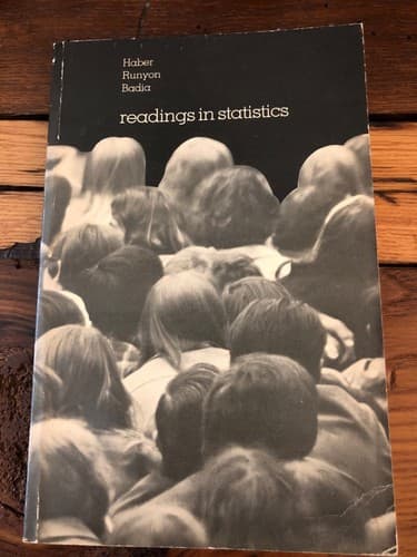Readings in Statistics Haber Runyon Badia 1970 Softcover 1st Edition - Image 1