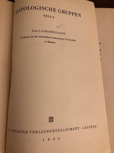 Topologische Gruppen Teil I Und II (2 Volumes) 1957/58 - Thumbnail 3