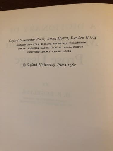 A Dictionary of Modern German Prose Usage. 1961 Hardcover - Thumbnail 2