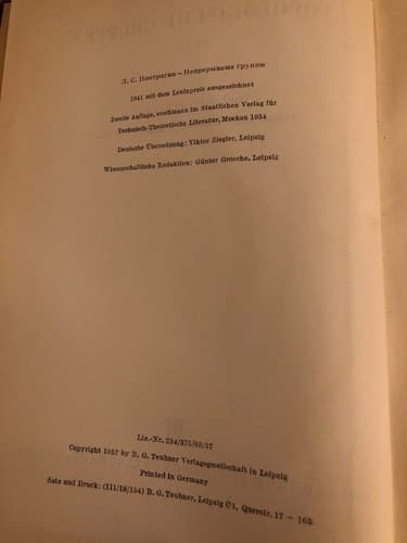 Topologische Gruppen Teil I Und II (2 Volumes) 1957/58 - Thumbnail 4