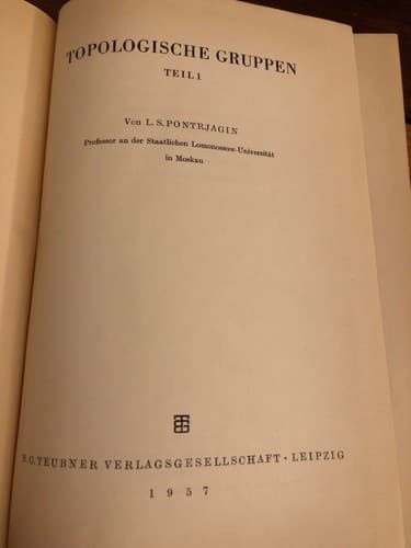 Topologische Gruppen Teil I Und II (2 Volumes) 1957/58 - Thumbnail 2
