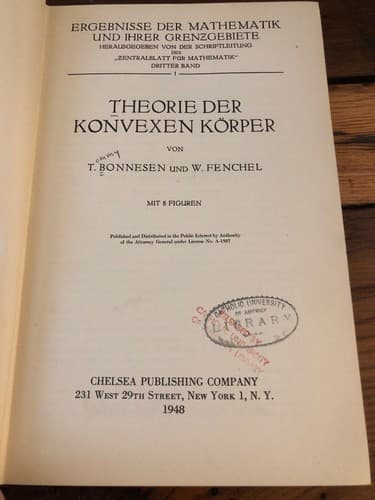 Theorie der Konvexen Korper. (Ergebnisse der Mathematik und ihrer Grenzgebiet... - Thumbnail 2