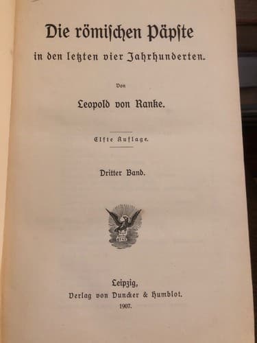 1907 Die romischen Papfte in den lebten vier Jahrhunderten; Dritter Band - Thumbnail 2