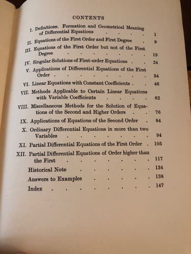 A First Course in Differential Equations 1936 1st British Printing Oxford HC - Thumbnail 4