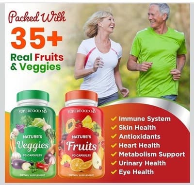 Superfood MD Fruits and Veggies Supplement - 90 Fruit and 90 Veggie Ct Exp 3/27 - Thumbnail 3