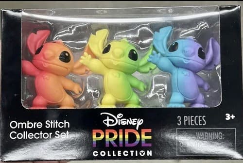 Disney Stitch Pride Collection 3 Piece Ombre Stitch Figure Collector Set NEW - Image 1