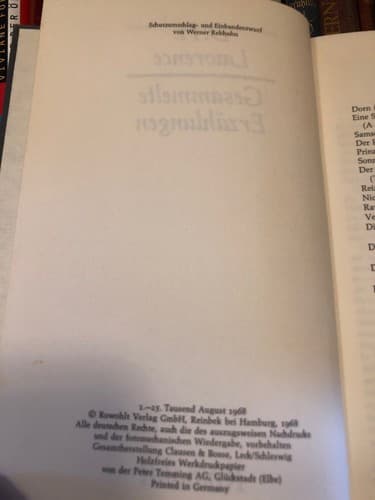Gesammelte Erzahlungen D H Lawrence 1968 - Thumbnail 4