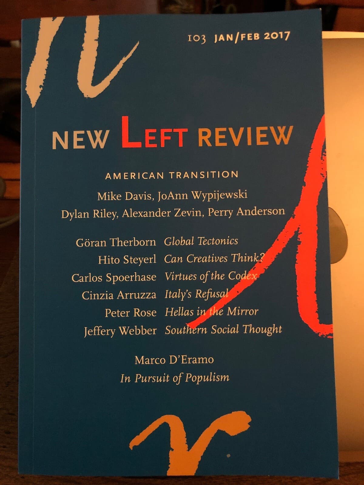 New Left Review #103 American Transition Techtonics Jan/Feb 2017 /k8 - Image 1