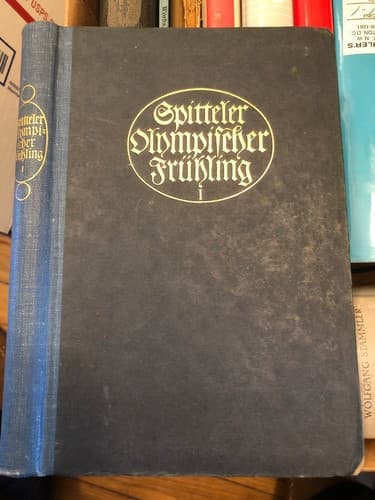 Olympischer Frühling Band 1 / 1919 German Hardcover - Image 1