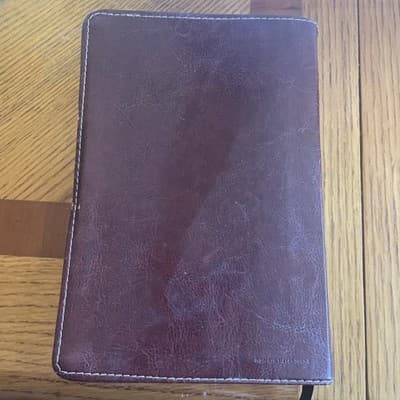 NLT Study Bible, TuTone - Imitation Leather By Tyndale - VG Condition. Unmarked - Thumbnail 3