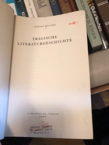Tragische Literaturgeschichte 1948 Hardcover - Image 1