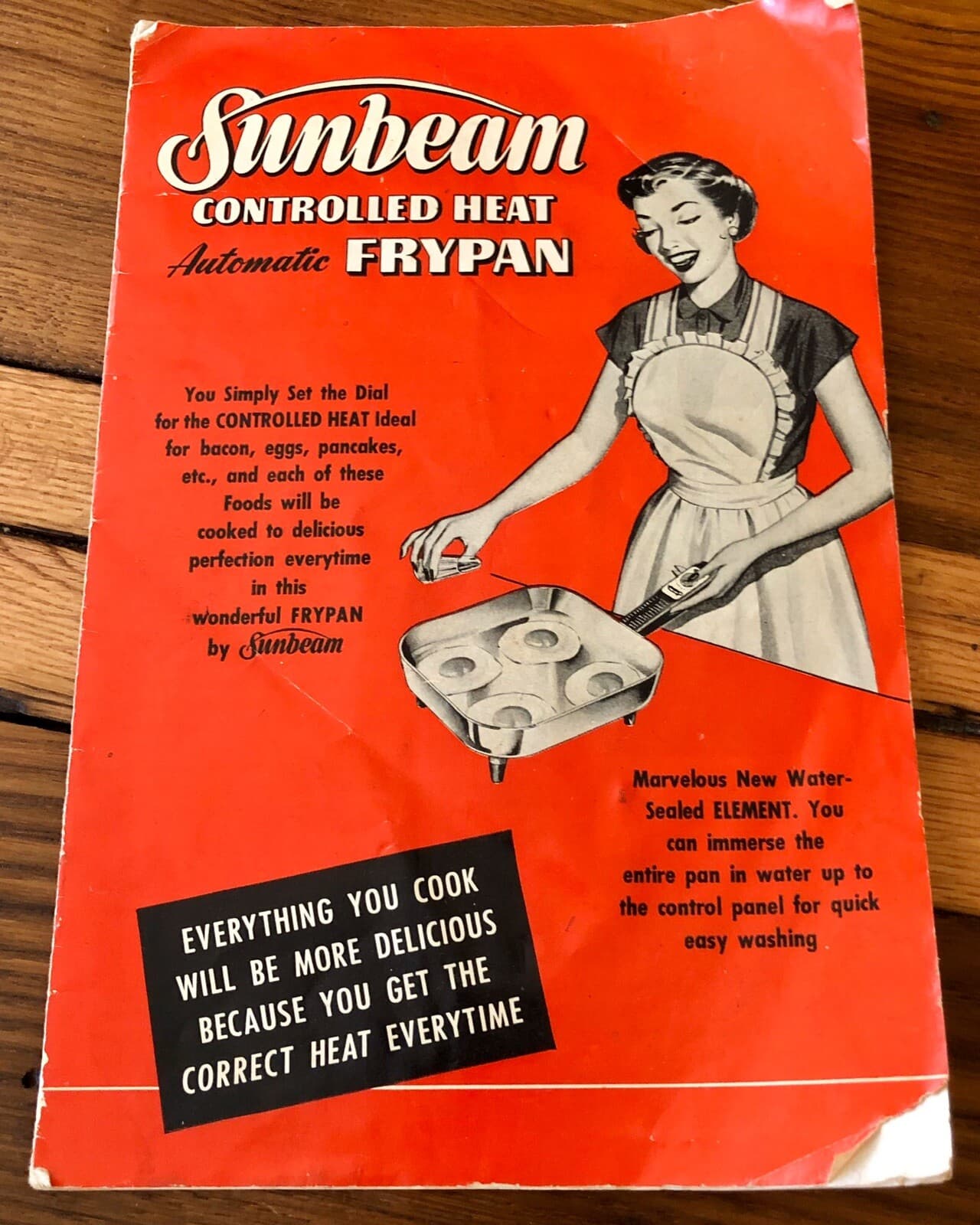 1953 SUNBEAM Controlled Heat Automatic FRYPAN Manual Recipes Guide - Image 1