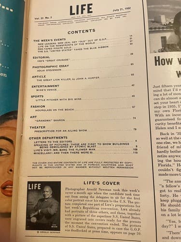 Vintage LIFE Magazine - July 21, 1952 Eisenhower portrait, Ike's Great Crusade, - Thumbnail 3