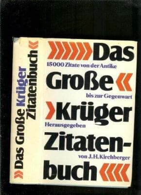 Das Grosse Krüger Zitaten Buch: 15000 Zitate von der Antike bis zur Gegenwart.. - Image 1