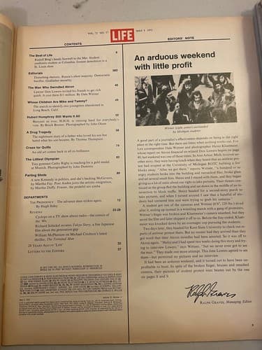 Vintage Life Magazine - May 5, 1972 Cathy rugby, gymnastics, Olympics, Herbert H - Thumbnail 3