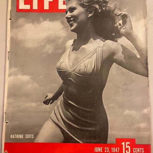LIFE Magazine June 23, 1947 bathing suits, Joan Crawford, foreign service - Image 1