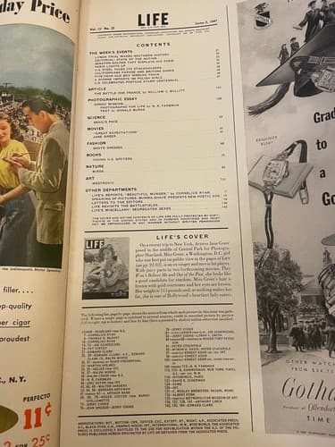 Vintage LIFE Magazine June 2, 1947 Jane Greer, Congo mission, battle for France, - Thumbnail 3