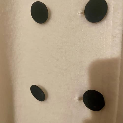 Northern Trails Women vtg Cream Poncho shawl cape One Size fits all black collar - Thumbnail 5