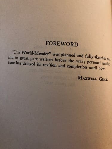 The World-Mender (1916 Appleton) 1st edition Maxwell Gray - Thumbnail 3