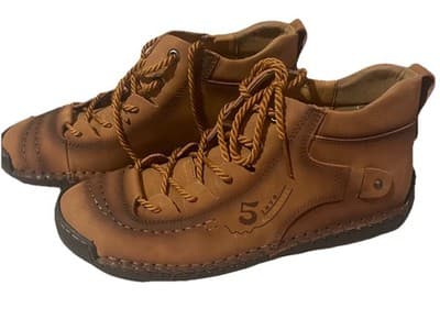 NEW UNUSED 5 1978 FASHION BROWN LEATHER 46/12 MENS LACE UP COMFORT SHOES NWOT - Thumbnail 5