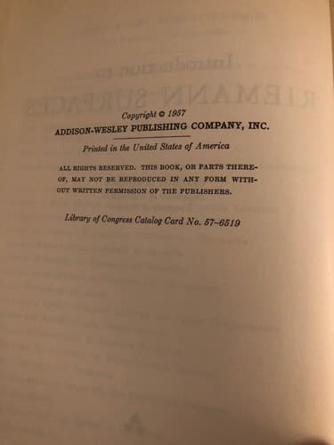 Introduction to Riemann Surfaces George Springer 1957 Addison Wesley Hardcover - Thumbnail 4