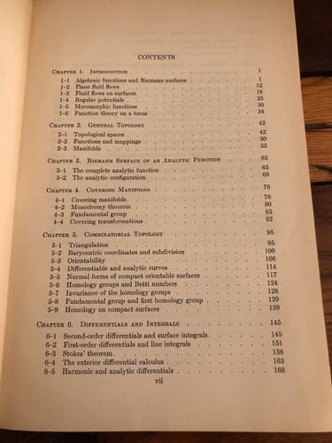 Introduction to Riemann Surfaces George Springer 1957 Addison Wesley Hardcover - Thumbnail 5