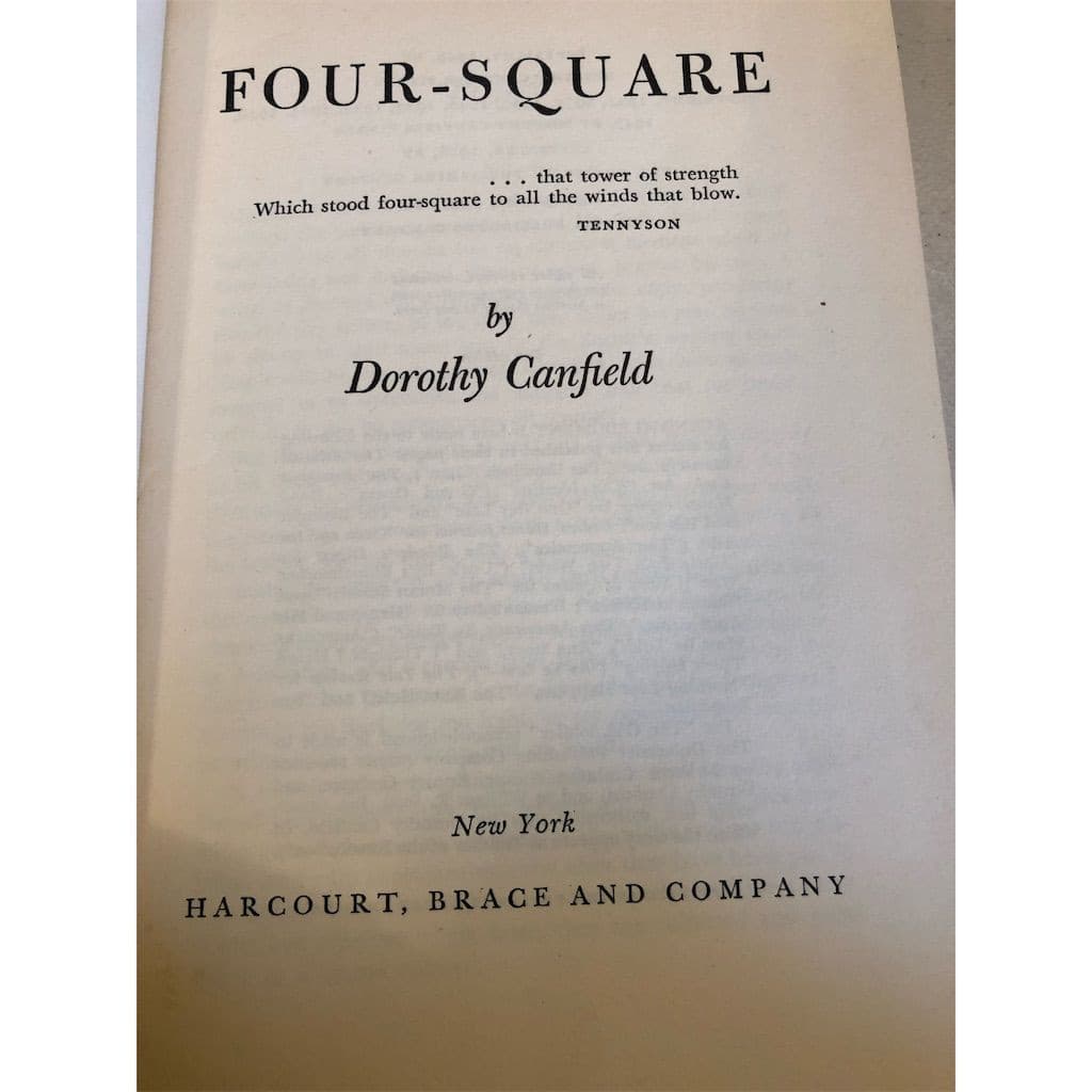 1st edition Four-Square Dorothy Canfield 1949 Hardcover Short Stories Vintage - Thumbnail 4