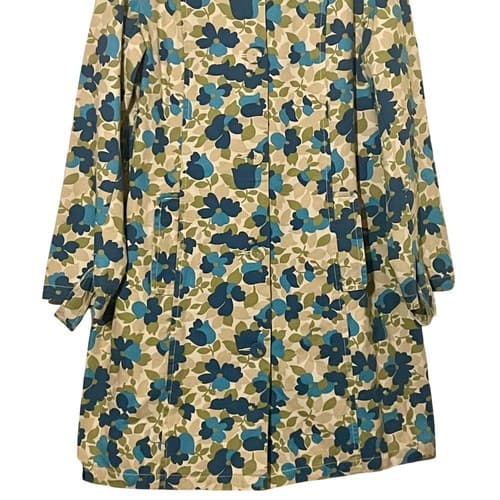 OLD NAVY Women’s Floral Print Button Down Jacket XL Blue Green Lightweight / CL1 - Thumbnail 2