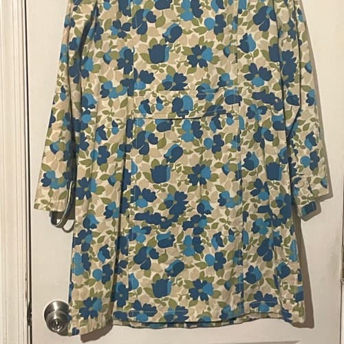 OLD NAVY Women’s Floral Print Button Down Jacket XL Blue Green Lightweight / CL1 - Thumbnail 4