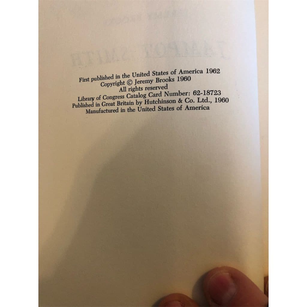 Jampot Smith: A Novel by Jeremy Brooks Hardcover Vintage Fiction - Thumbnail 6