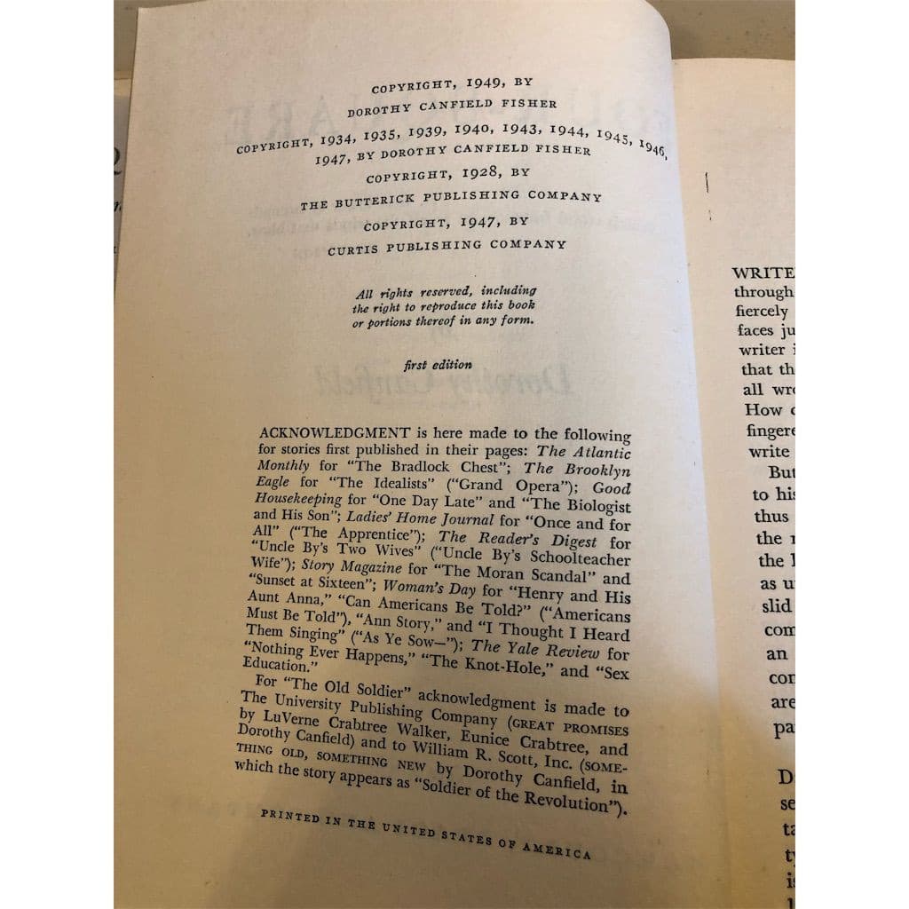 1st edition Four-Square Dorothy Canfield 1949 Hardcover Short Stories Vintage - Thumbnail 5