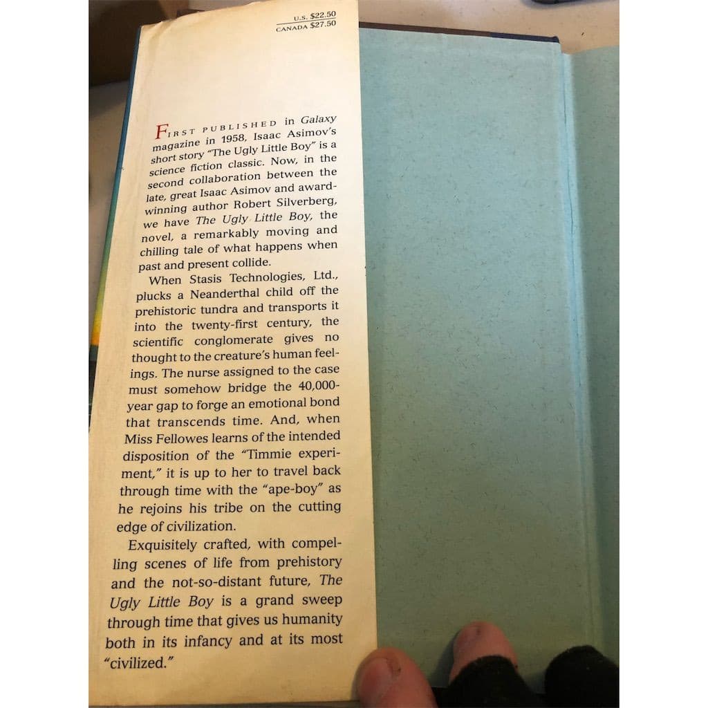 The Ugly Little Boy by Asimov & Silverberg Hardcover Sci-Fi Novel - Thumbnail 3