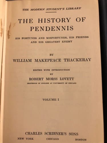 The History of Pendennis (2 Volume Set) 1917 Hardcovers - Thumbnail 2