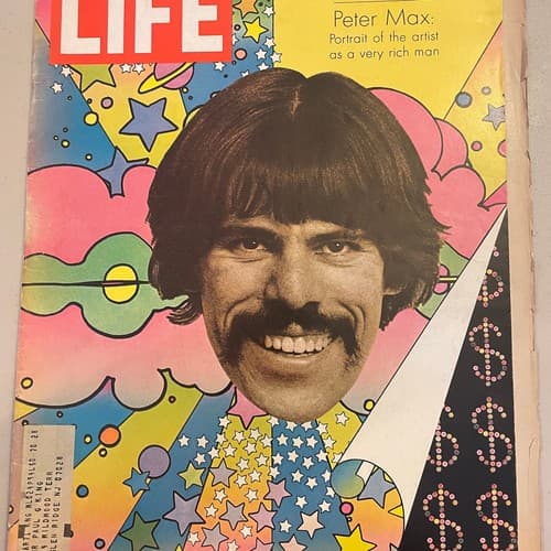 1969 Life Magazine Peter Max Pop Art, Nixon California retreat, GI babies come o - Image 1