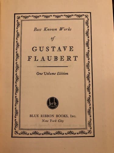 Best Known Works of Gustave Flaubert, One Volume Edition 1904 HC - Thumbnail 2