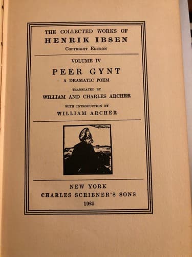The Collected Works of Henrik Ibsen, Copyright Edition, Volume IV Peer Gynt 1925 - Thumbnail 2