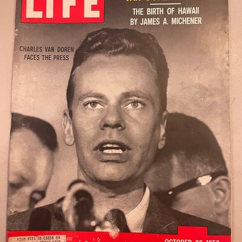 October 26, 1959 LIFE Magazine Charles Van Doren quiz show scandal, birth of Haw - Image 1