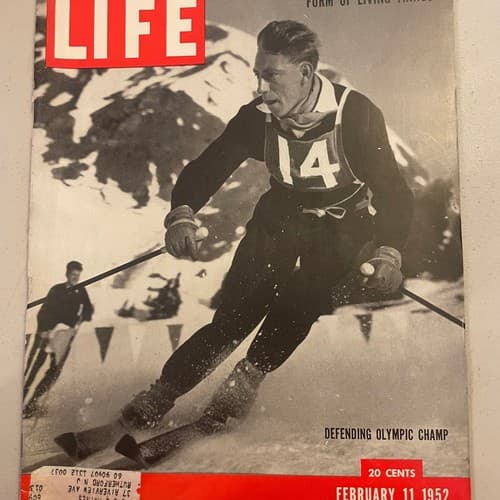 LIFE magazine February 11, 1952 Henri Oreiller Olympic champion skier, wreckage - Image 1